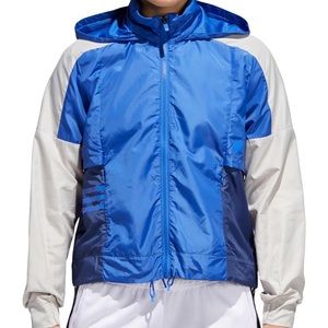 Adidas she’ll jacket cropped blue